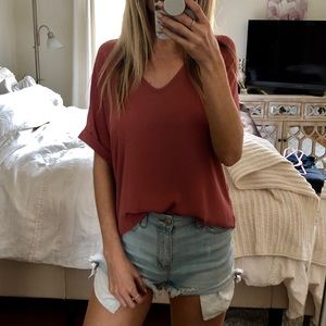 Pink Oversized Lightweight T-Shirt